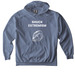 Shuck Extremism, a Blue Jean Comfort Colors Pullover Hoodie