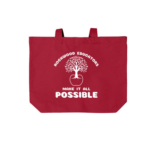 RNEA Totes, a Deep Red Cotton Canvas Tote Bag