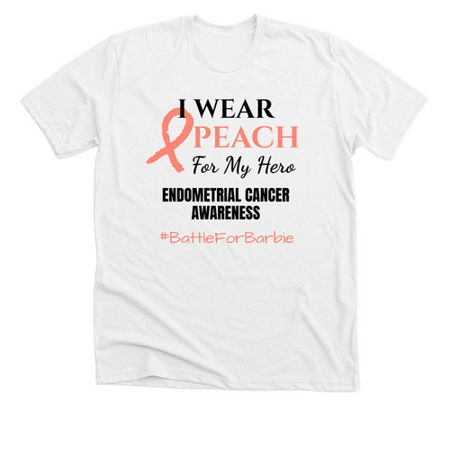 I WEAR PEACH FOR MY HERO, a Solid White Blend Premium Unisex Tee