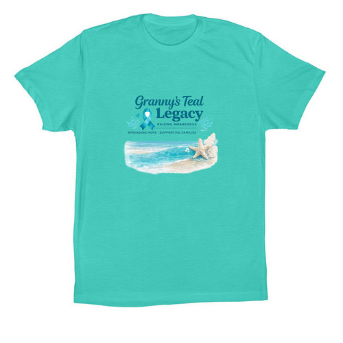 Honoring Her Legacy in Teal, a Teal Premium Cotton Tee