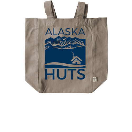 Alaska Huts Tote, a Pumice Recycled Cotton Tote Bag