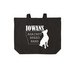 Iowans Against Breed Bans, a Deep Black Cotton Canvas Tote Bag