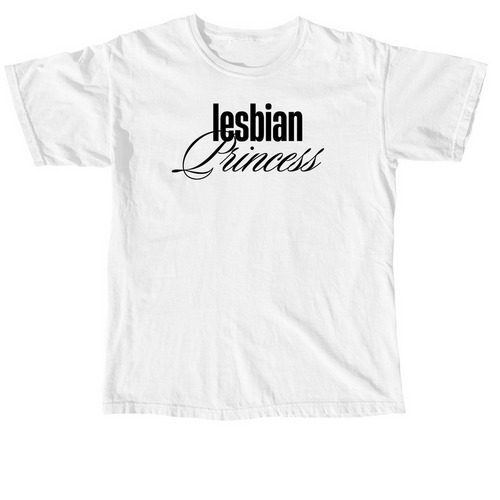 Lesbian Princess, a White Comfort Colors Unisex Tee