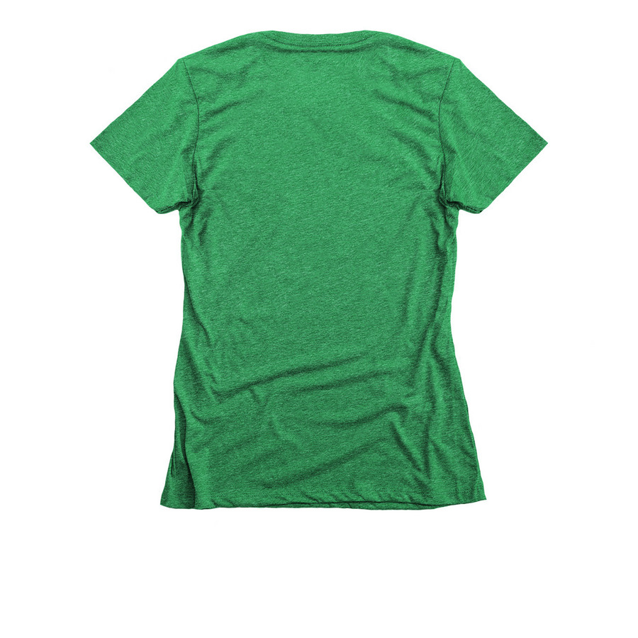 Rabbit Field, a Kelly Green Women's Slim Fit Tee (back-view)