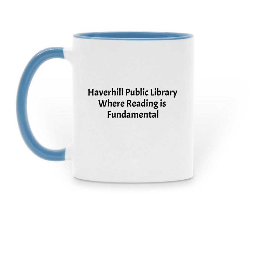 All Pride Mug, a Light Blue Two-Tone Ceramic Mug (back-view)