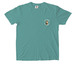A Little Wonky Pocket Tee, a Seafoam Comfort Colors Pocket Tee