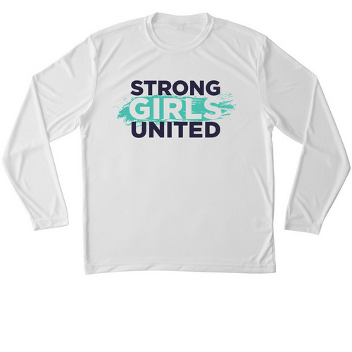 Performance Long Sleeve, a White Unisex Performance Long Sleeve Tee