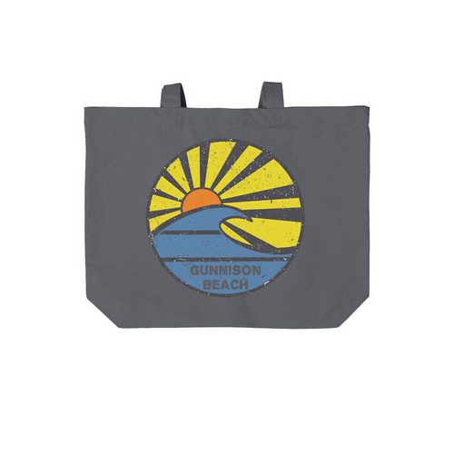 Gunnison Beach Tote, a Storm Grey Cotton Canvas Tote Bag