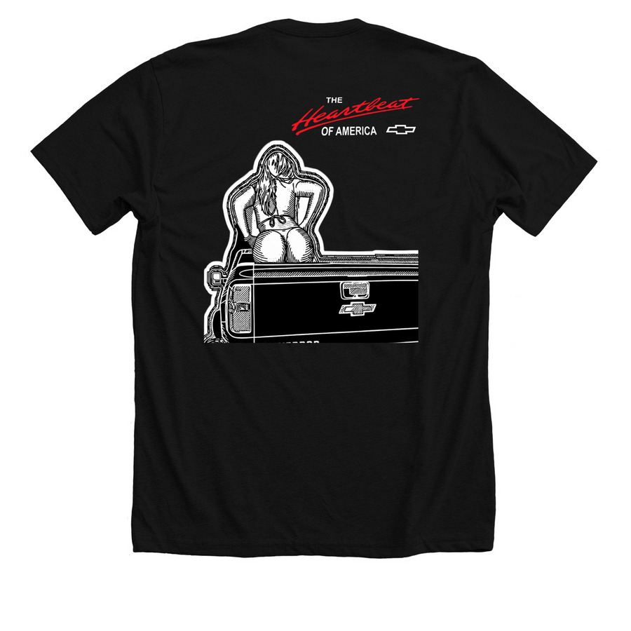 Butts & Bowties&nbsp;, a Solid Black Blend Premium Unisex Tee (back-view)