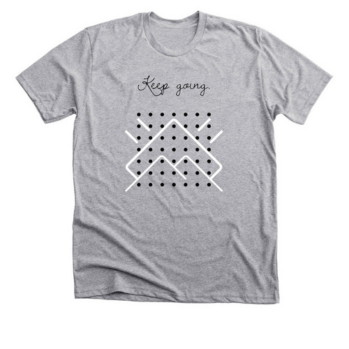 Keep Going, a Athletic Heather Premium Unisex Tee