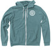 Official TLC Logo Apparel 2020 - White, a Heather Deep Teal Zip Up Hoodie