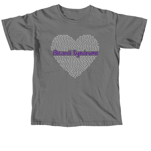 AS Name Heart -purple, a Grey Comfort Colors Unisex Tee
