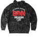 BFN SWEATERS, a Black Camo Heavyweight Camo Pullover Hoodie (back-view)