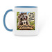 Right Amount of Coffee, a Light Blue Two-Tone Ceramic Mug (back-view)