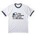 TUFL Logo - Black, a White/ Navy Cotton Ringer Tee