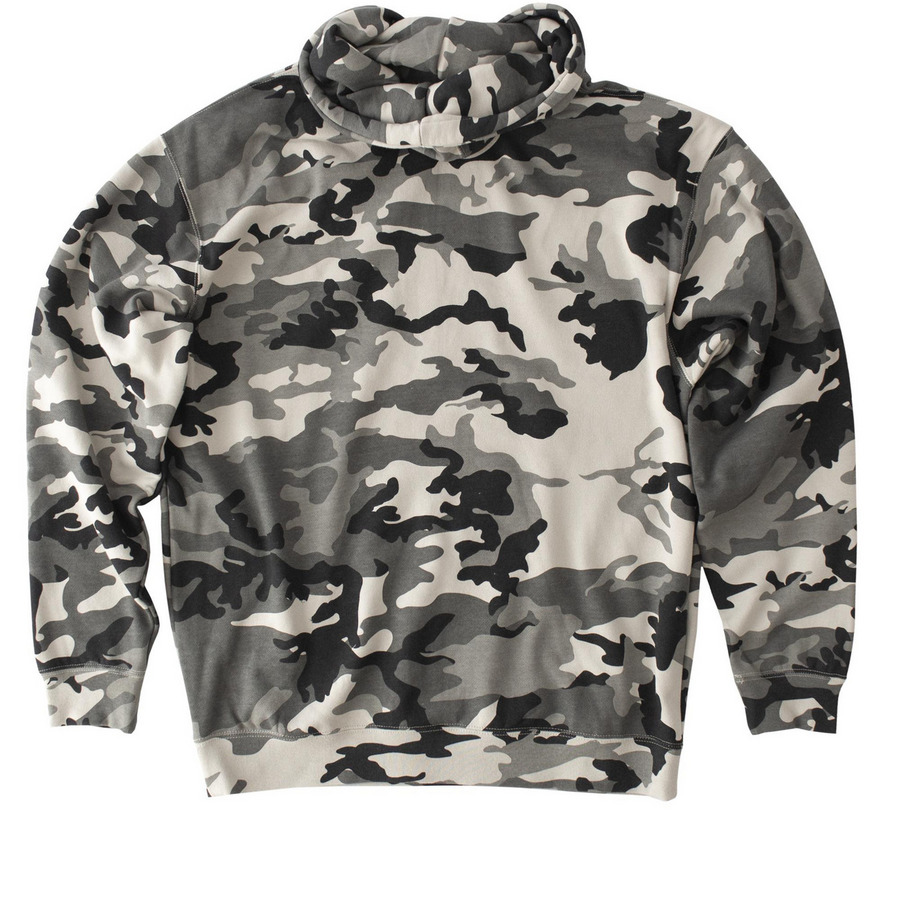 Favorite Girl Single, a Snow Camo Heavyweight Camo Pullover Hoodie (back-view)