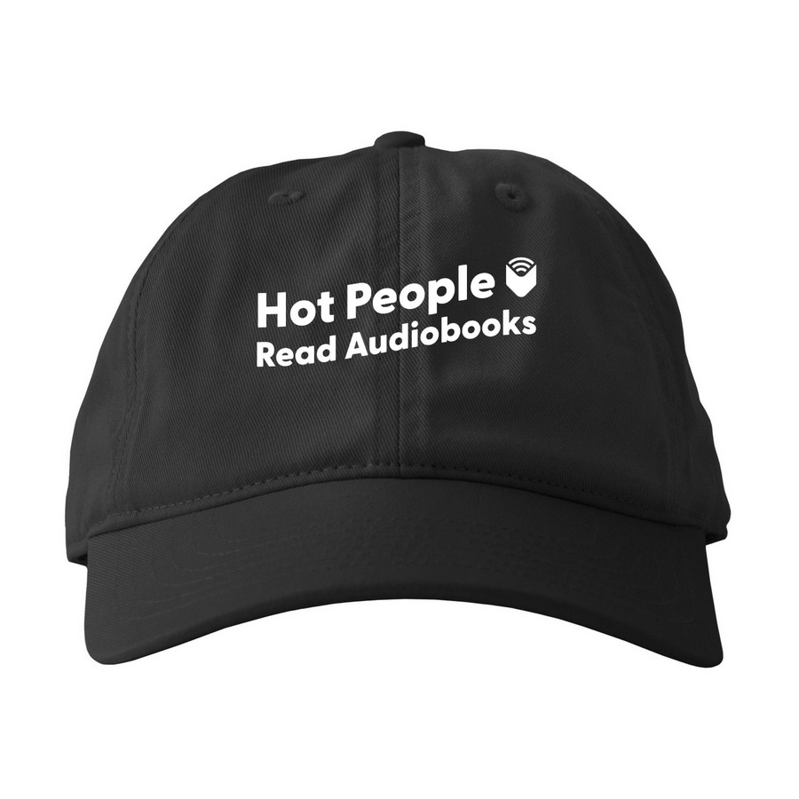 Hot People Read Audiobooks, a Black Printed Eco Baseball Cap