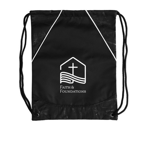 F+F Logo Drawstring Bag, a Black Rival Cinch Pack