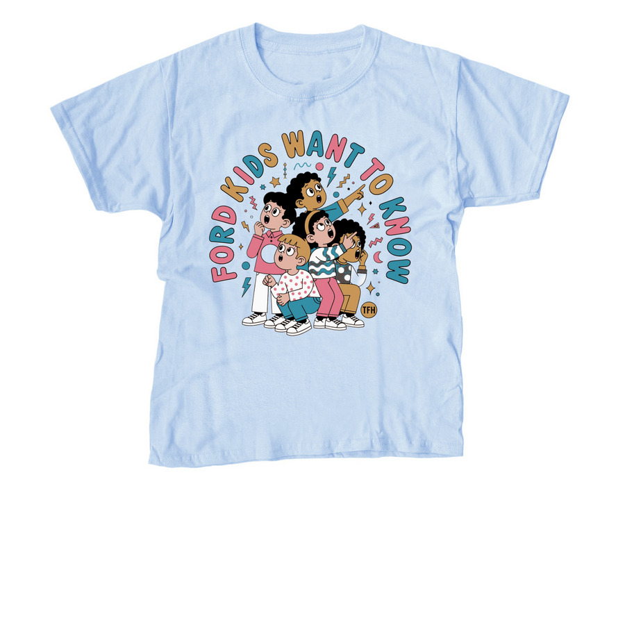Ford Kids Tees, a Light Blue Youth Unisex Tee