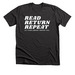 Read Return Repeat, a Dark Grey Heather Premium Unisex Tee