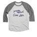 Cure LBSL, a Premium Heather and Heather White 3/4 Sleeve Baseball Tee