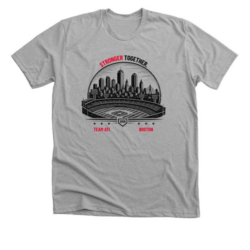 TEAM ATI x BOSTON, a Athletic Heather Premium Unisex Tee