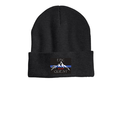 EPIC 4x4 Quest Beanie, a Heather Charcoal Printed Cuffed Beanie