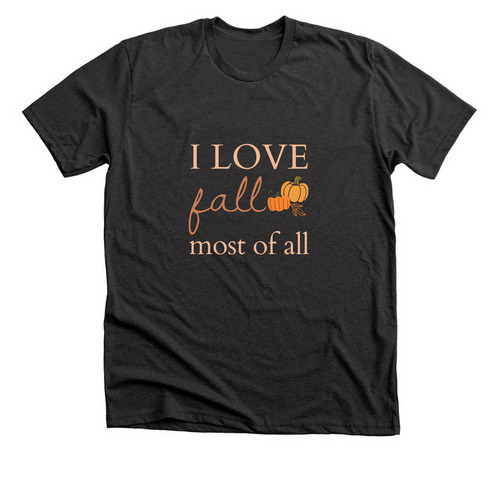 Autumn Vibes, a Dark Grey Heather Premium Unisex Tee
