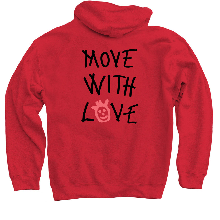 Styles by Lauren McCoy, a Red Pullover Hoodie (back-view)
