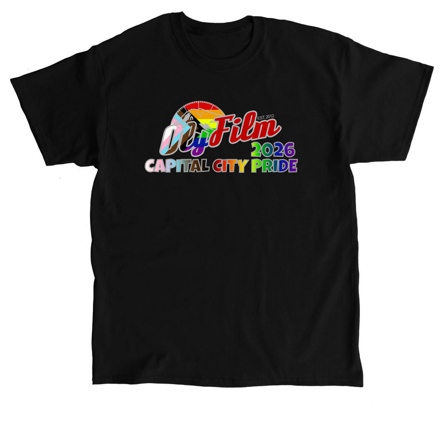 OlyFilm Cap City Pride Shirt 26', a Black Classic Unisex Tee