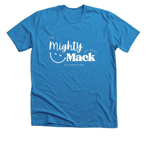 Mighty Mack Adults, a Neon Blue Premium Unisex Tee