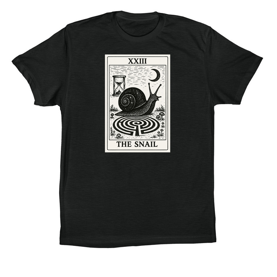 The Snail, a Vintage Black Premium Cotton Tee