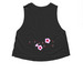 Seven stars constellation, a Dark Grey Heather Women?s Cropped Racerback Tank (back-view)