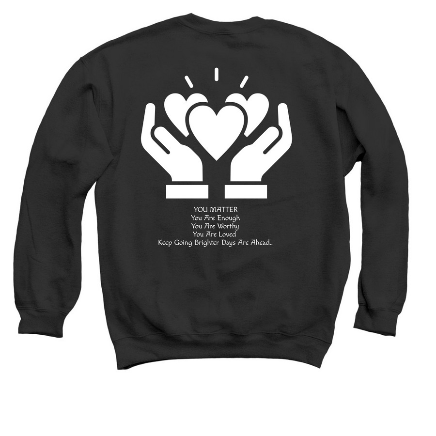 B-inspired, a Black Crewneck Sweatshirt (back-view)