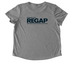 KCREGAP Teal logo short sleeves, a Aluminum Grey Allmade Eco Triblend Women?s Scoop Neck Tee (back-view)