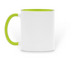 Silly Lily in a Mug on a Mug, a Green Two-Tone Ceramic Mug (back-view)