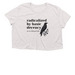 radicalized by basic decency, a Heather Dust Women?s Flowy Cropped Tee