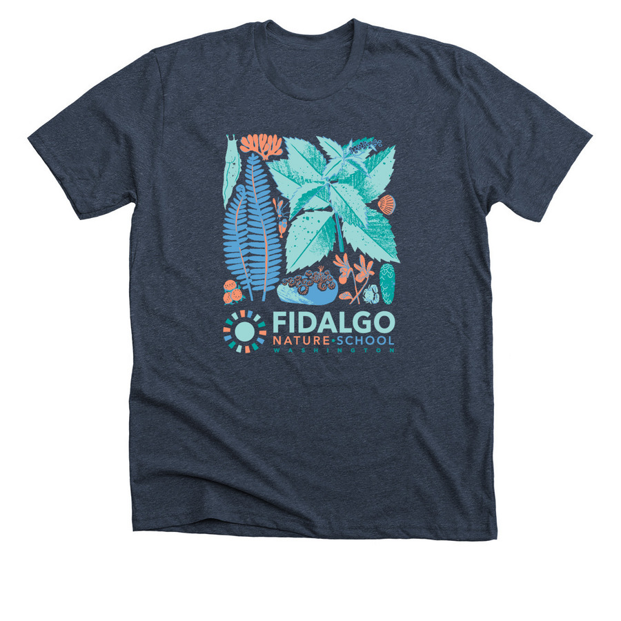 Fidalgo Nature School Merch, a Heather Midnight Navy Premium Unisex Tee