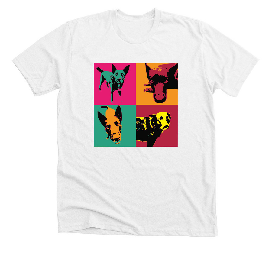 The Many Faces of Bender, a Solid White Blend Premium Unisex Tee