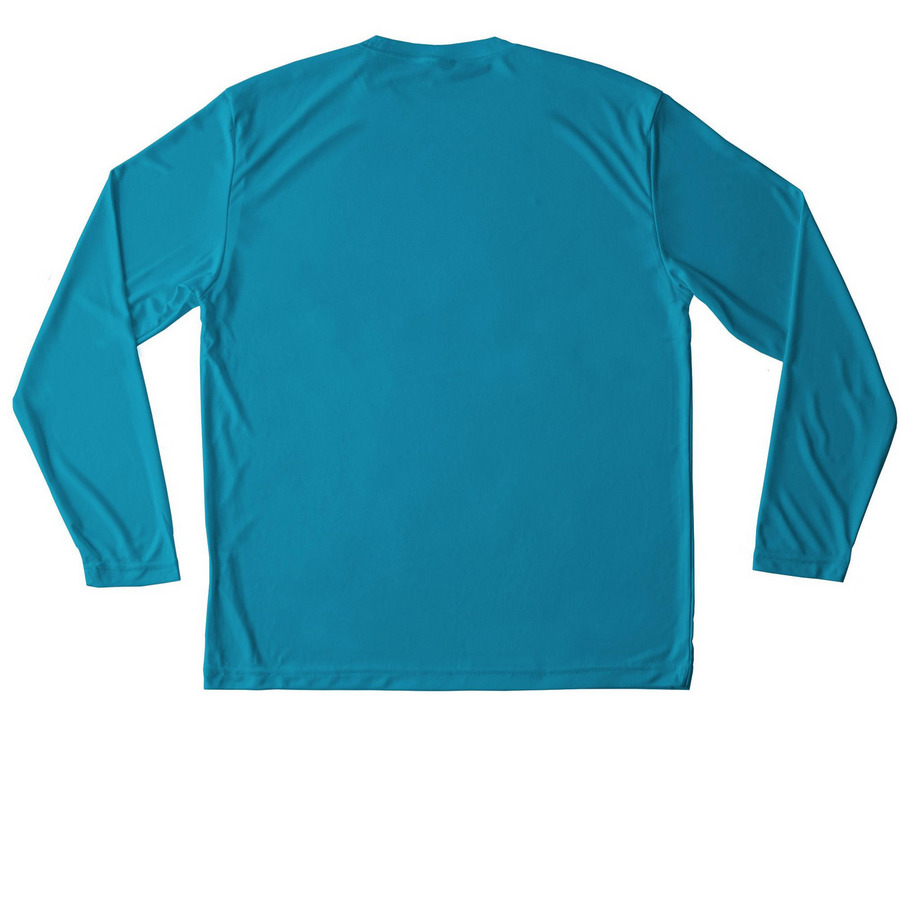 STAFF STOMP 2026 - Activewear, a Atomic Blue Unisex Performance Long Sleeve Tee (back-view)