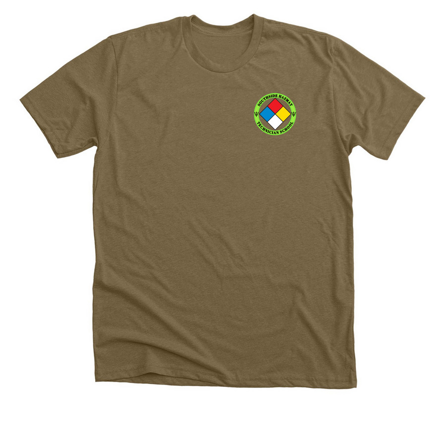 Hazmat Tech 2026, a Heather Olive Premium Unisex Tee
