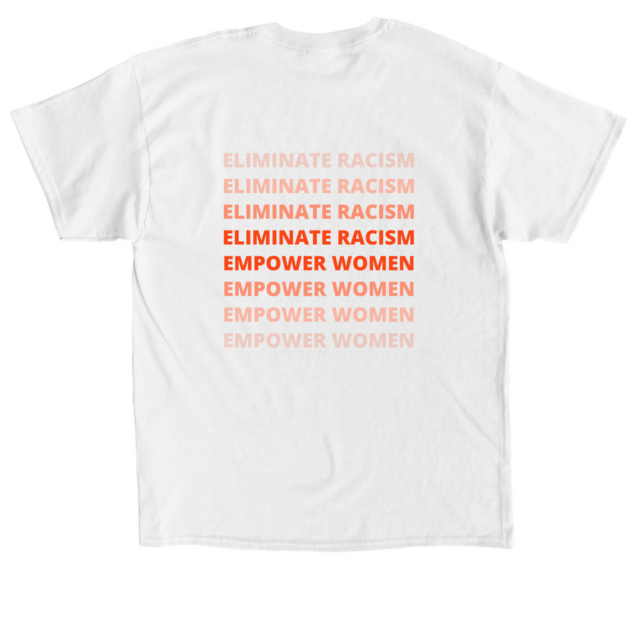YWCA Mission Apparel, a White Classic Unisex Tee (back-view)