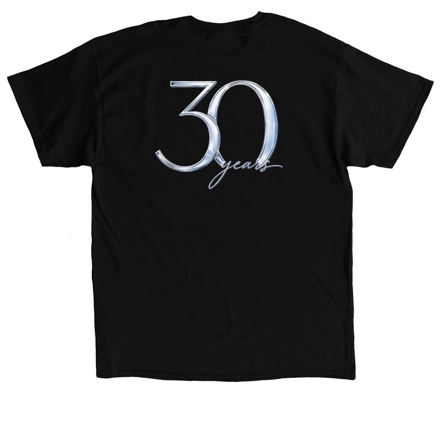 30th Anniversary, a Black Classic Unisex Tee (back-view)