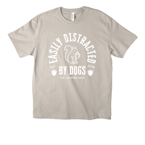 Distracted By Dogs, a Dust Unisex Heavyweight Tee