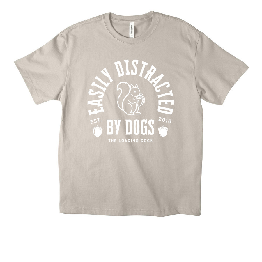 Distracted By Dogs, a Dust Unisex Heavyweight Tee