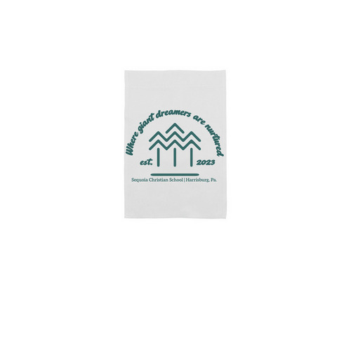 Tree Outline Flag, a White 12" x 18" Yard Flag