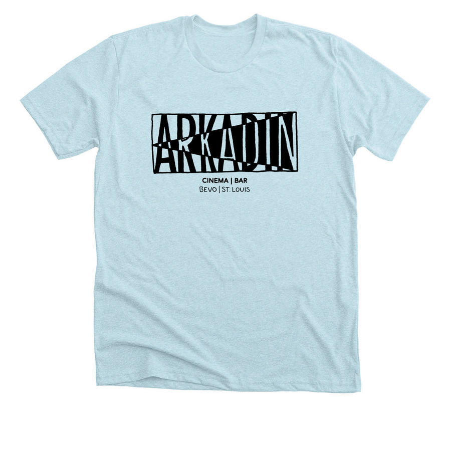 Arkadin Logo Tee, a Heather Ice Blue Premium Unisex Tee