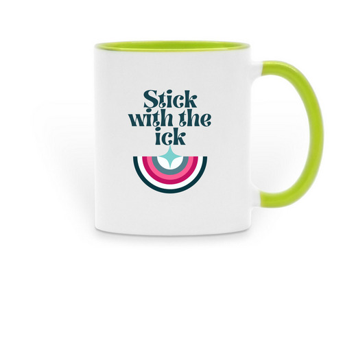 Sip with the Ick, a Green Two-Tone Ceramic Mug