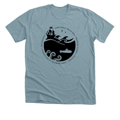 Camp 2025 Season, a Heather Blue Lagoon Premium Unisex Tee
