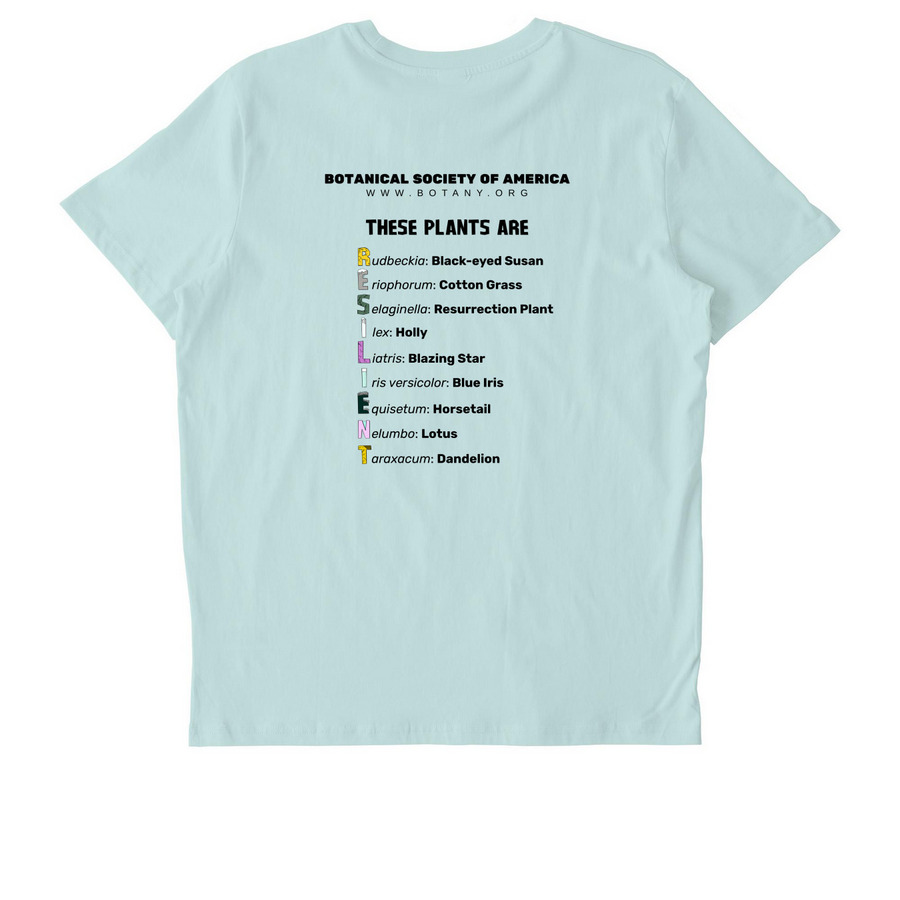 "Resilient" Shirts Group 1, a Caribbean Blue Stanley/Stella Unisex Crafter Tee (back-view)